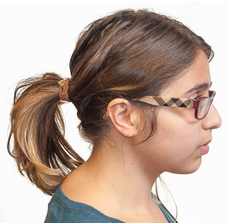 One of our participants wearing a Bitey microphone.